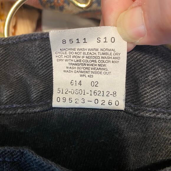 Vintage Levi’s 577 Stovepipe Loose Fit Jeans Black USA Made Women’s plus size 24 - Picture 8 of 8